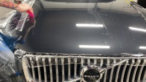 XPEL being installed by certified XPEL PPF installer on a Volvo XC90 in Edmonton, Alberta