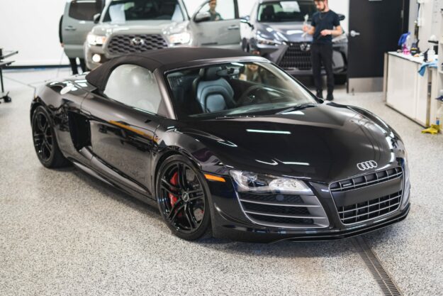 Rare Gated Manual Audi R8 in Edmonton after XPEL PPF and ceramic coating installed